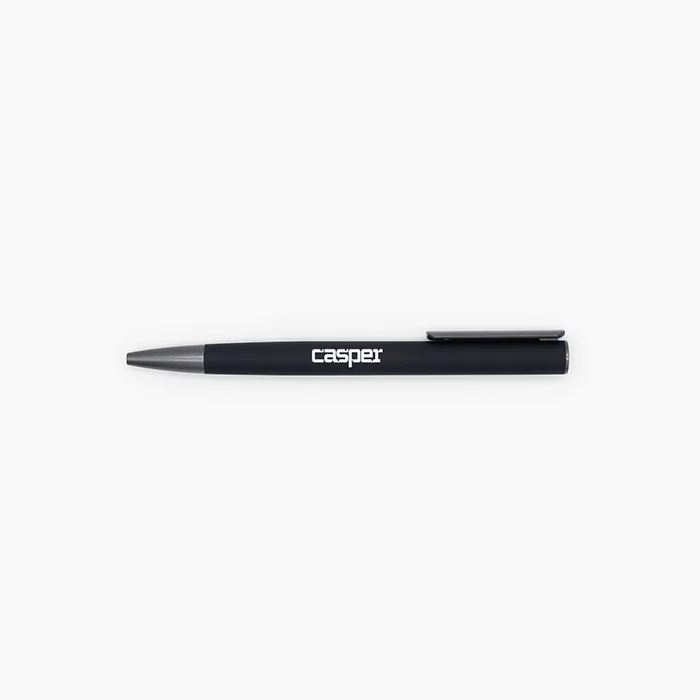 Stylo soft touch personnalisé en impression numérique pour Casper, aluminium