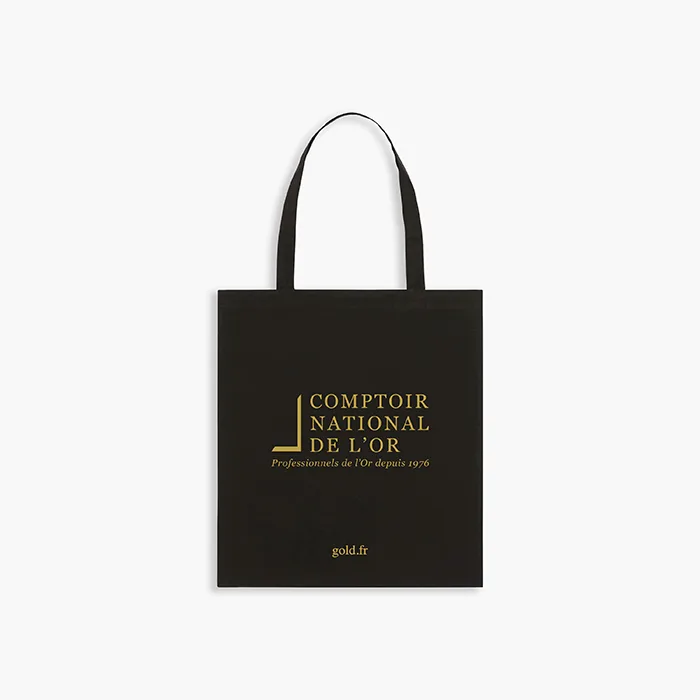 Tote bag personnalisé en sérigraphie pour Comptoir National de l'Or, coton