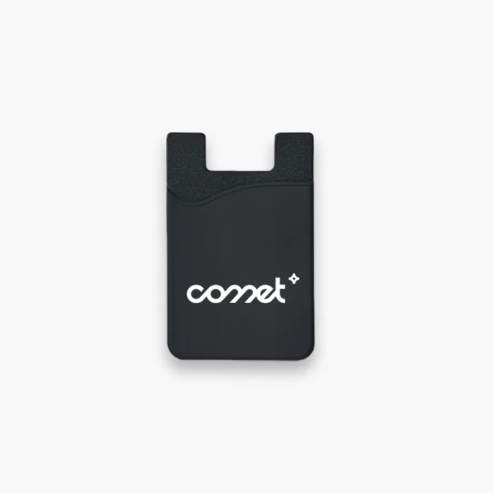 Porte-cartes personnalisé en tampographie pour Comet, silicone
