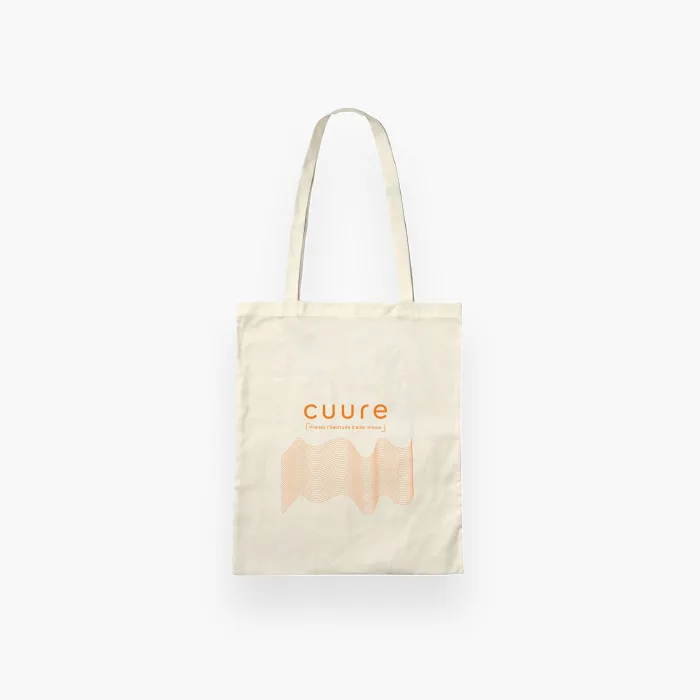 Tote bag personnalisé en transfert DTF pour Cuure, 100% coton recyclé certifié