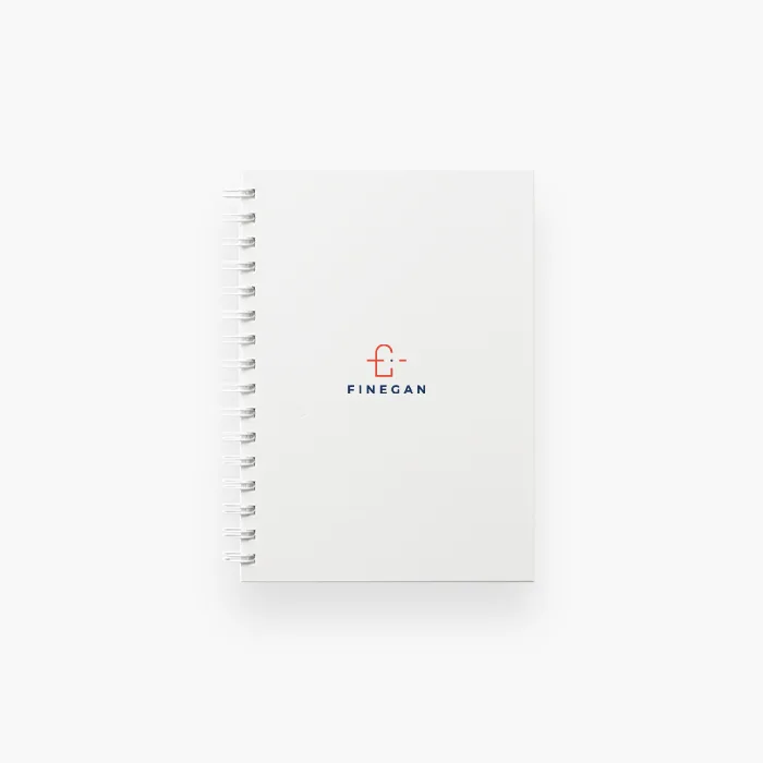 Carnet à spirale personnalisé en impression numérique pour Finegan, papier fsc / green r