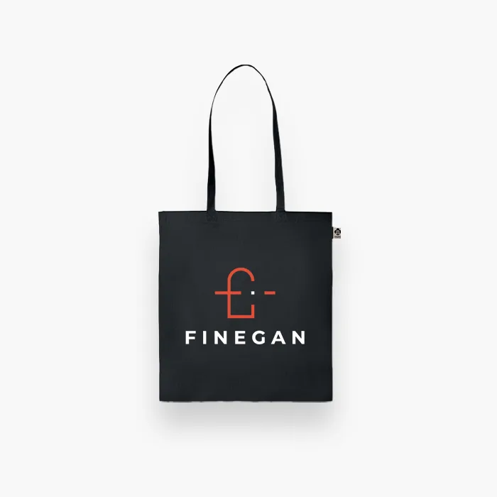 Tote bag personnalisé en sérigraphie pour Finegan, 100% coton biologique