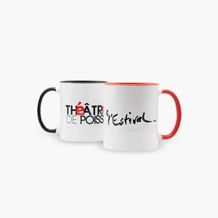 Mug personnalisé en sublimation pour Théâtre de Poissy, céramique