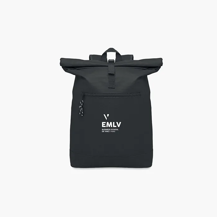Sac à dos personnalisé en sérigraphie pour Pôle Universitaire Léonard de Vinci, polyester