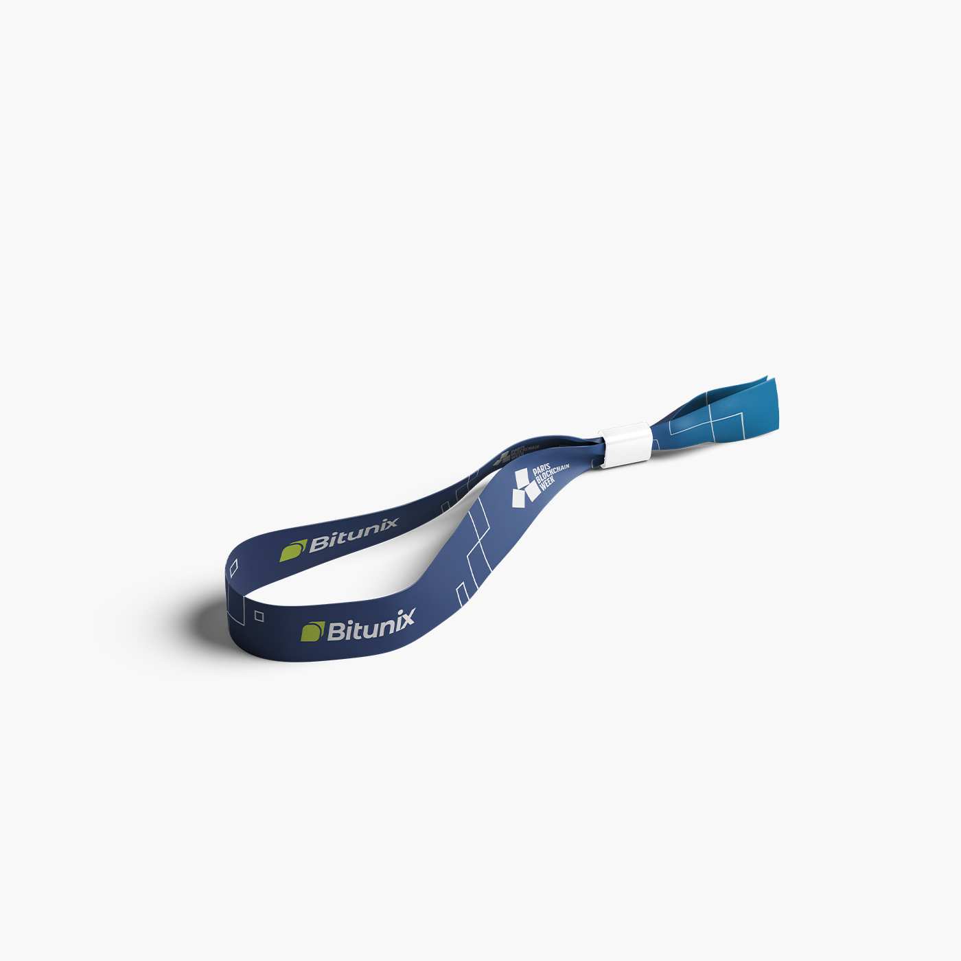 Bracelet personnalisé en sublimation pour Paris Blockchain Week, polyester – projet 3
