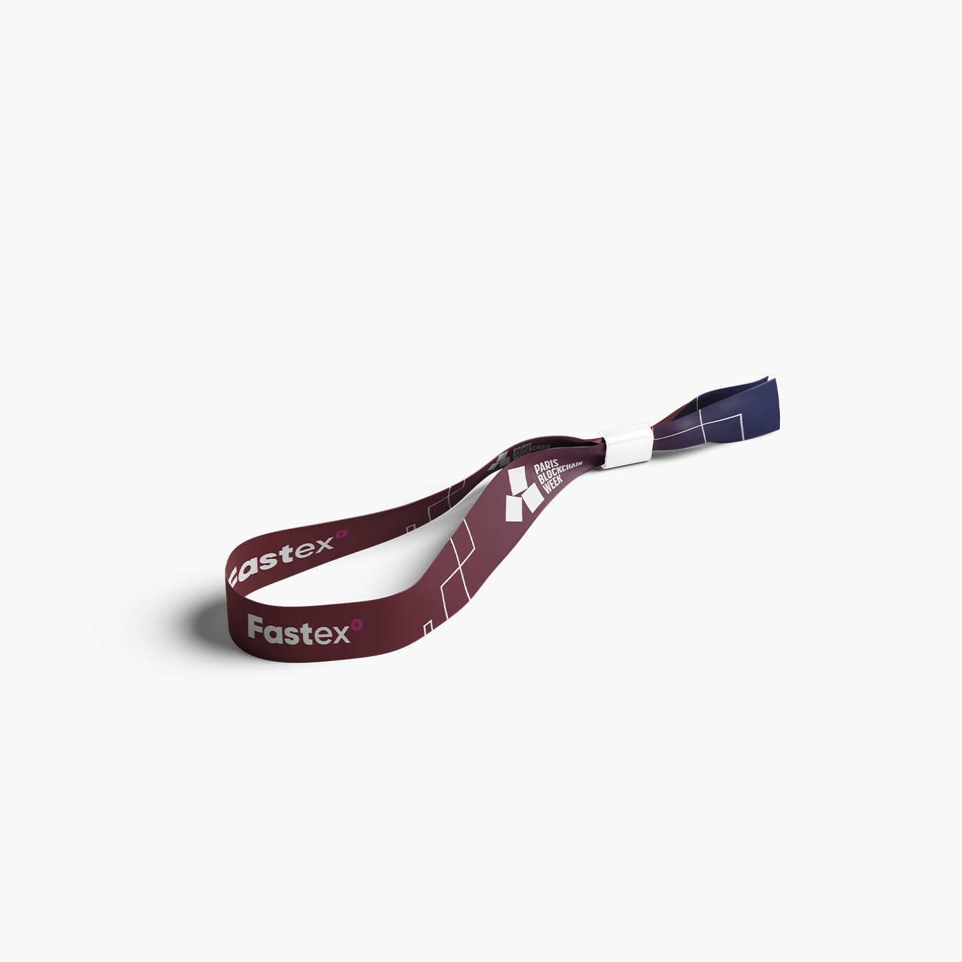 Bracelet personnalisé en sublimation pour Paris Blockchain Week, polyester – projet 2
