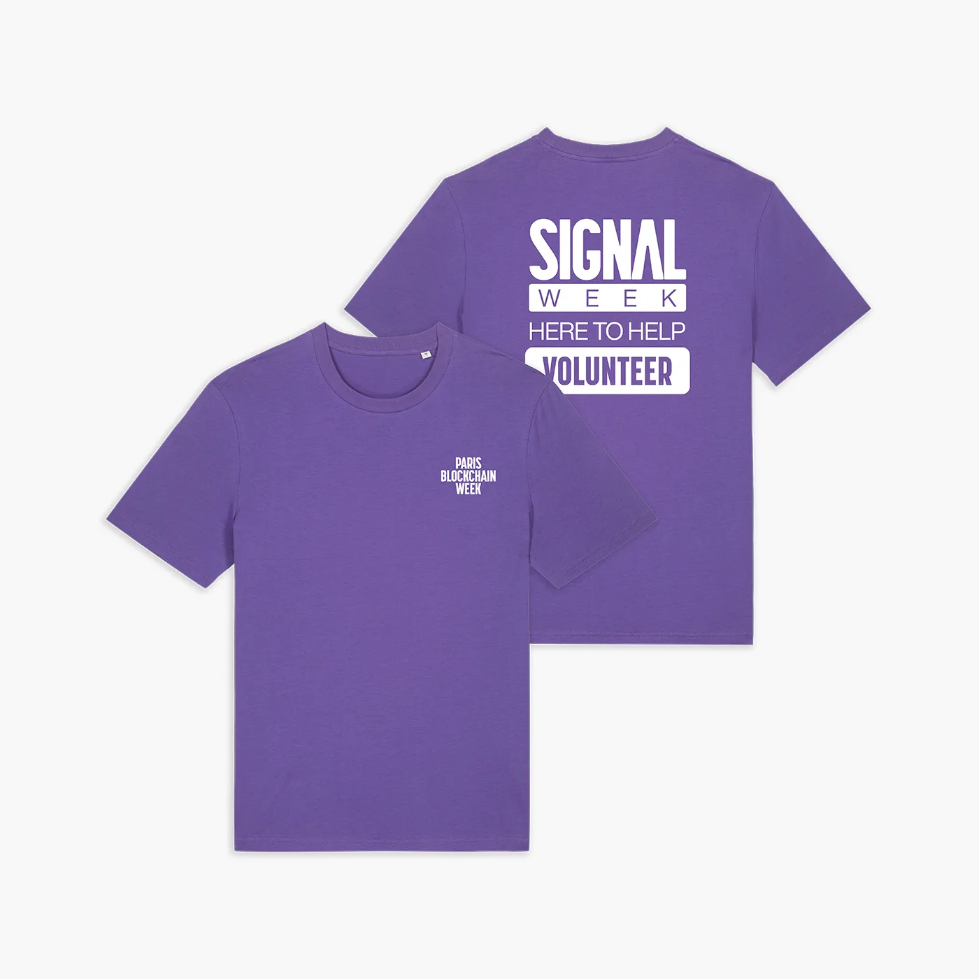 T-shirt personnalisé en transfert DTF pour Paris Blockchain Week, 100% coton biologique