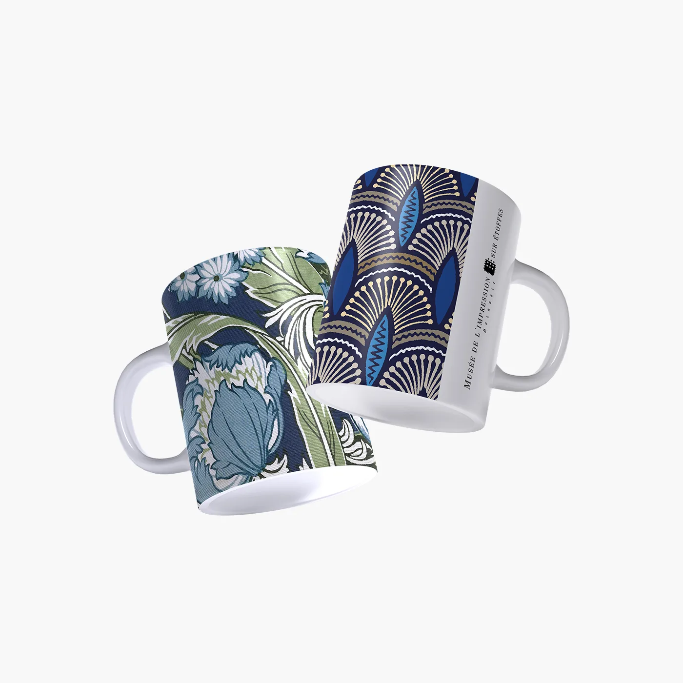 Mug personnalisé en impression numérique 360° pour Musée de l'Impression sur Étoffes, verre