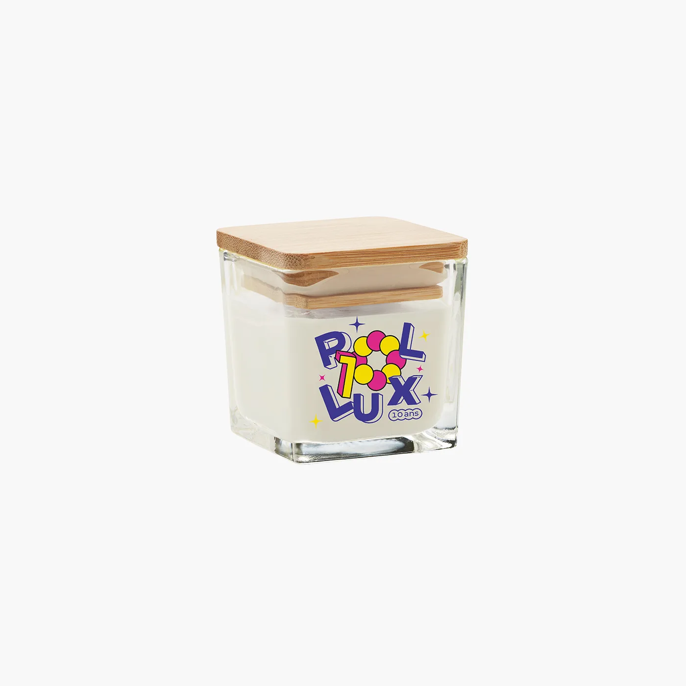 Bougie personnalisée en impression numérique pour Pollux, verre