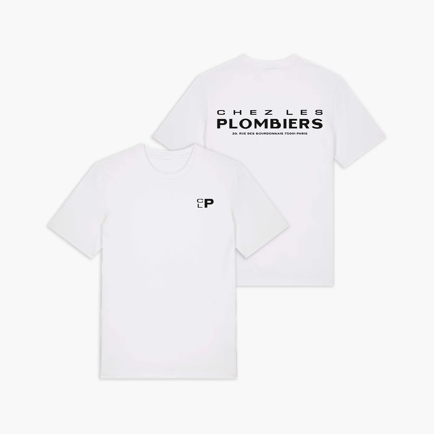 T-shirt personnalisé en sérigraphie pour Chez les Plombiers, 100% coton biologique